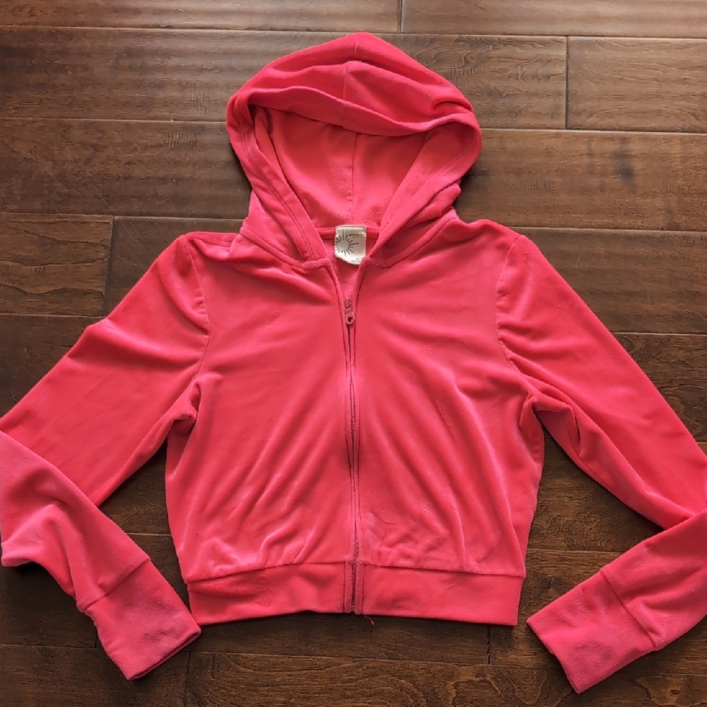 Women's Offline By Aerie Velour Pink Hoodie Jacket